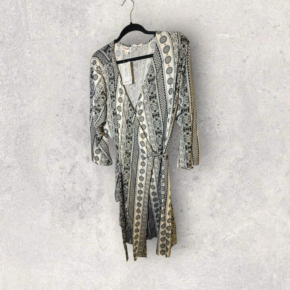 Lularoe Michelle Wrap Dress 3XL nwt Black And White Geometric Print NWT